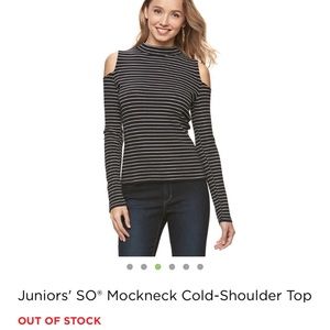 💎NWT SO striped cold shoulder top SIZE  M